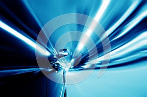 View from Side of Car Going Around Corner, Blurred MotionÃ£â¬Âin the night,